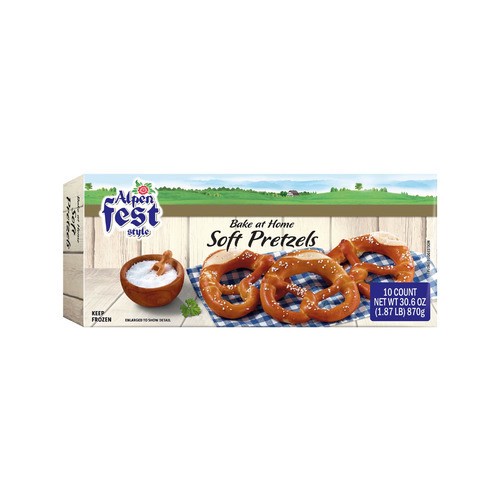 slide 1 of 1, Alpenfest frozen soft pretzels, 30.6 oz