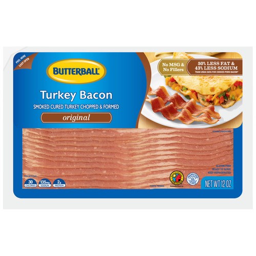 slide 1 of 1, Butterball® turkey bacon, original, 12 oz