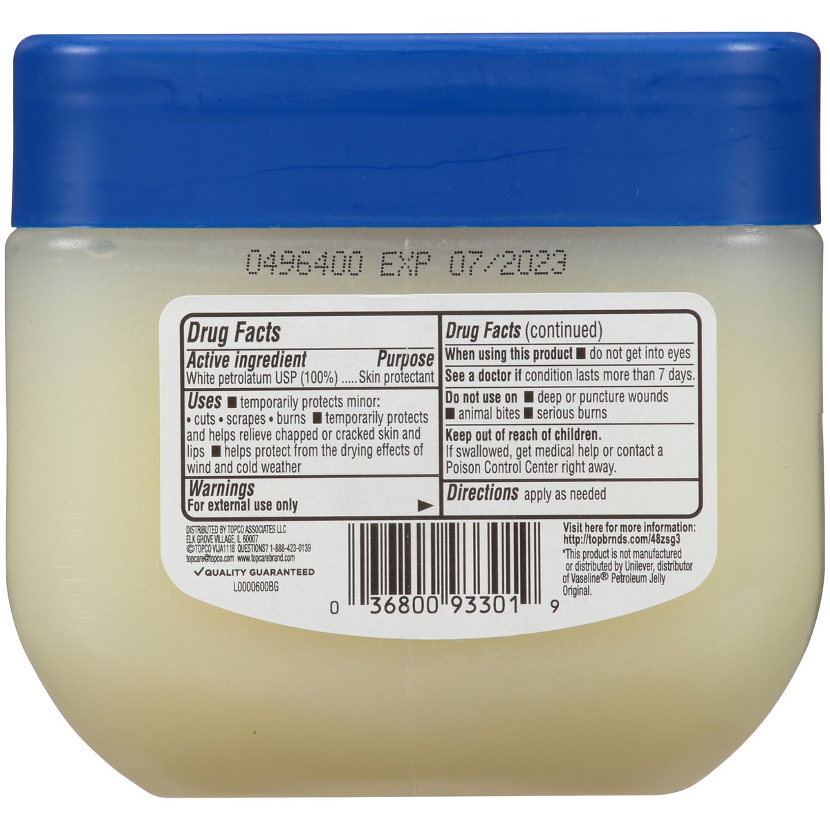 slide 8 of 9, TopCare 100% Pure White Petroleum Jelly, 13 oz