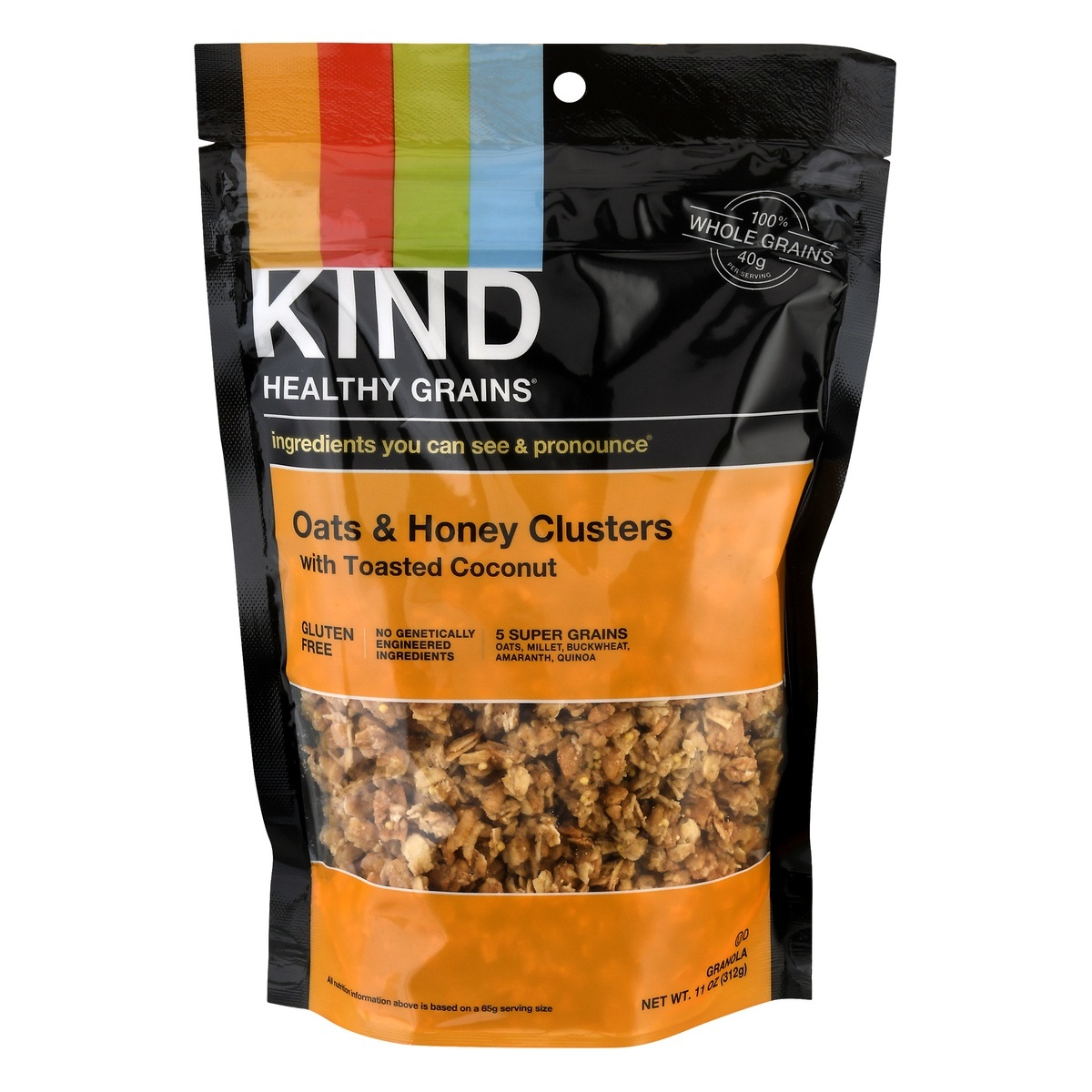slide 1 of 2, KIND Healthy Grains Clusters Granola Oats & Honey with Toasted Coconut - 11 Oz, 11 oz