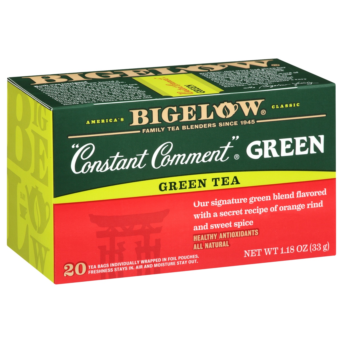 slide 4 of 9, Bigelow Constant Comment Green 20 Tea Bags\, 20 individually wrapped tea bags, 20 ct