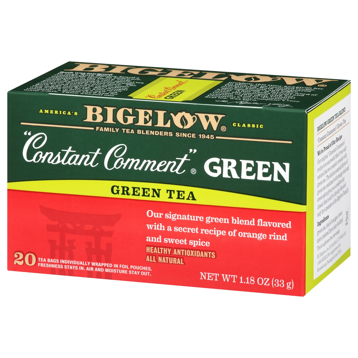 slide 9 of 9, Bigelow Constant Comment Green 20 Tea Bags\, 20 individually wrapped tea bags, 20 ct