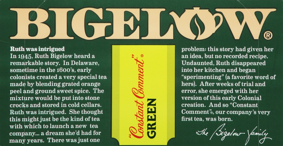 slide 5 of 9, Bigelow Constant Comment Green 20 Tea Bags\, 20 individually wrapped tea bags, 20 ct