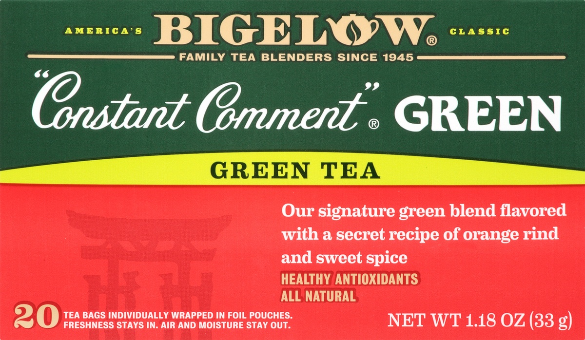 slide 2 of 9, Bigelow Constant Comment Green 20 Tea Bags\, 20 individually wrapped tea bags, 20 ct
