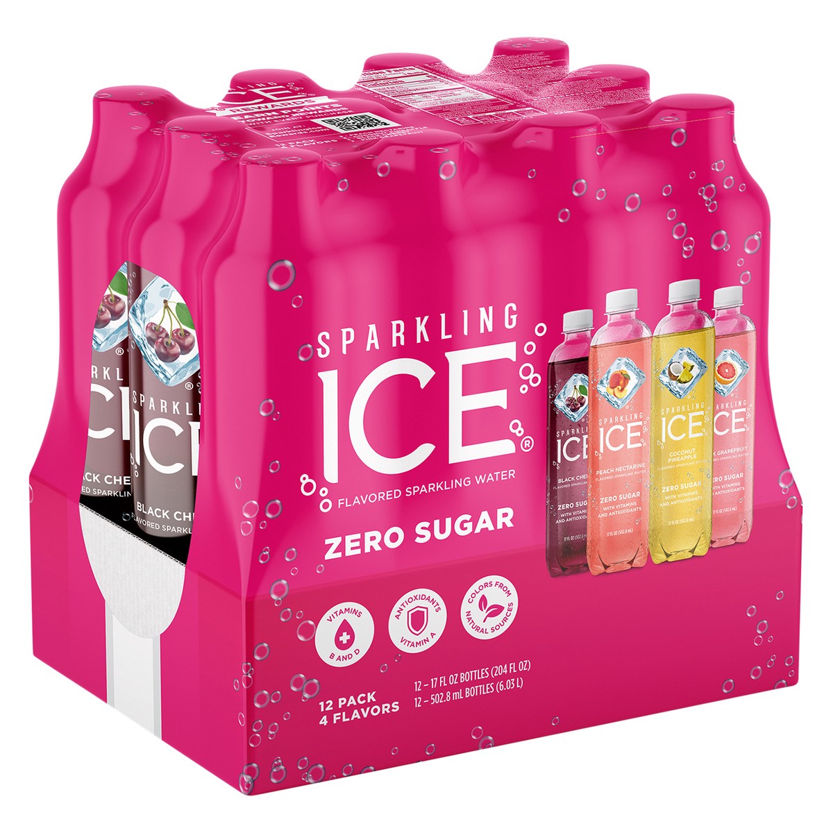 slide 2 of 7, Sparkling ICE Sparkling Water Pink Pack, 12 ct, 12 ct; 17 fl oz
