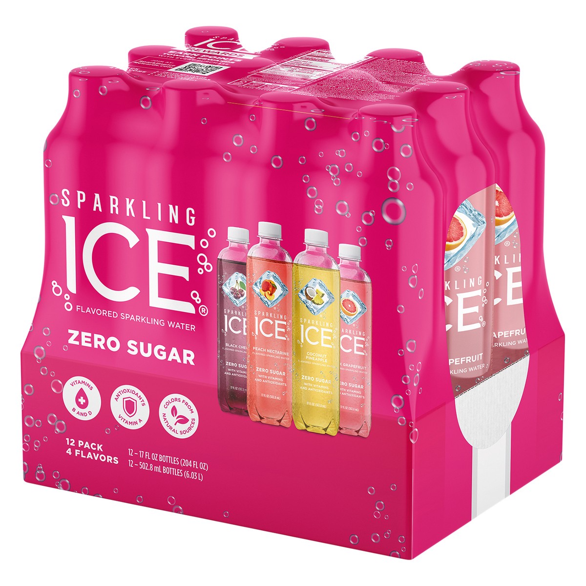 slide 3 of 7, Sparkling ICE Sparkling Water Pink Pack, 12 ct, 12 ct; 17 fl oz