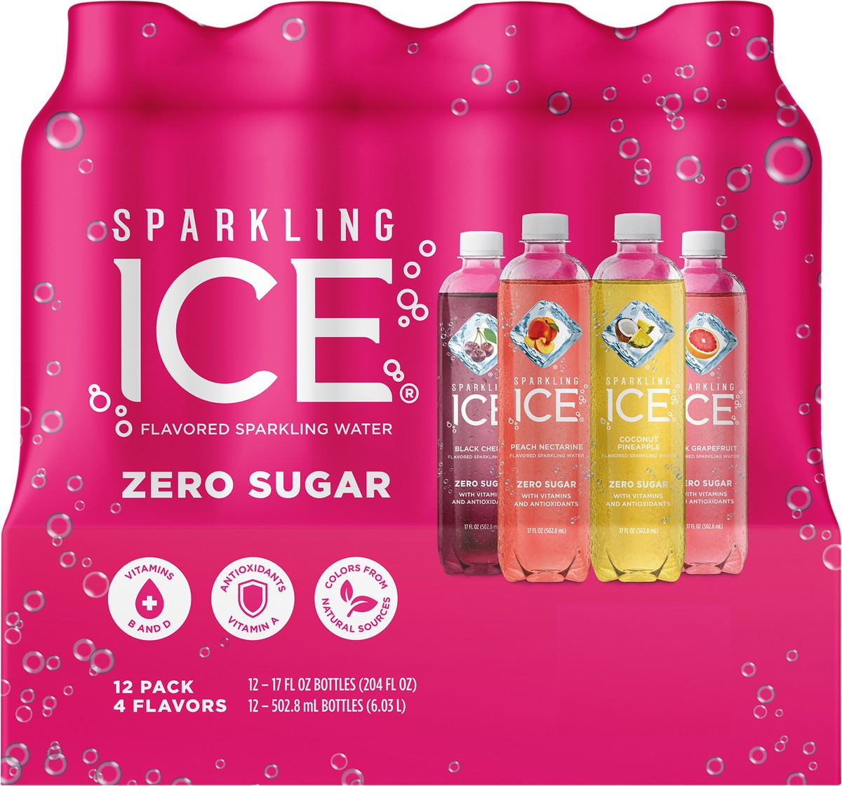 slide 5 of 7, Sparkling ICE Sparkling Water Pink Pack, 12 ct, 12 ct; 17 fl oz