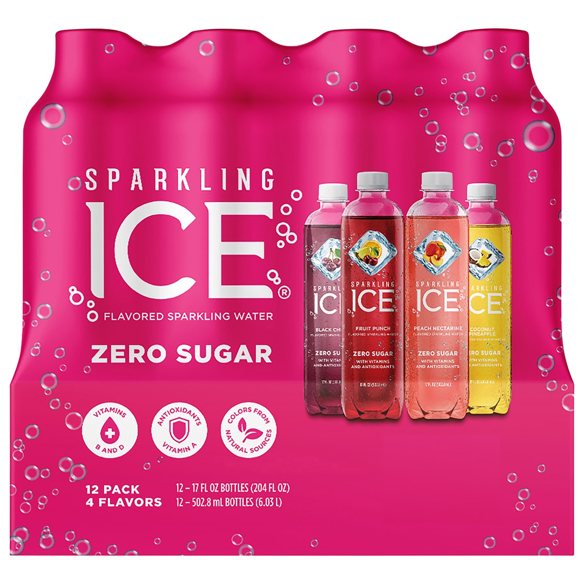 slide 1 of 7, Sparkling ICE Sparkling Water Pink Pack, 12 ct, 12 ct; 17 fl oz