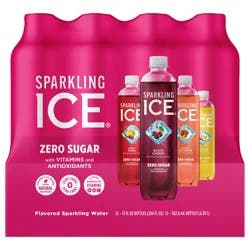 Sparkling ICE Pink Pack, 17 fl oz Bottles (Pack of 12)