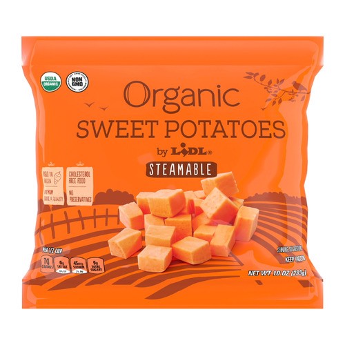 slide 1 of 1, organic frozen steamable sweet potatoes, 10 oz