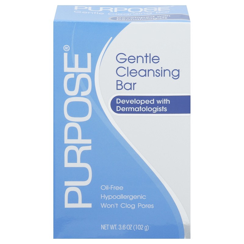 slide 1 of 4, Purpose Hypoallergenic Oil-Free Gentle Cleansing Bar 3.6 oz, 3.6 oz