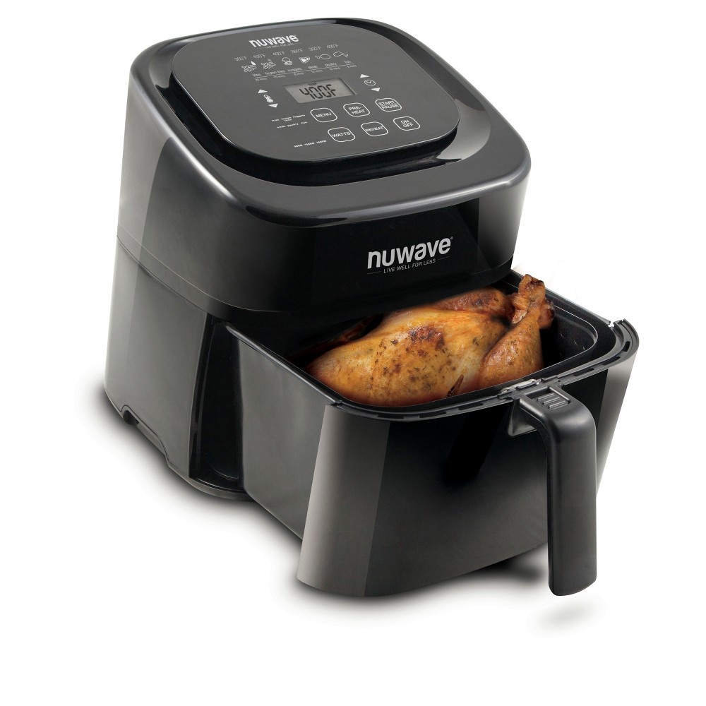 slide 2 of 2, NuWave 1800W Nonstick Digital Air Fryer Black, 6 qt