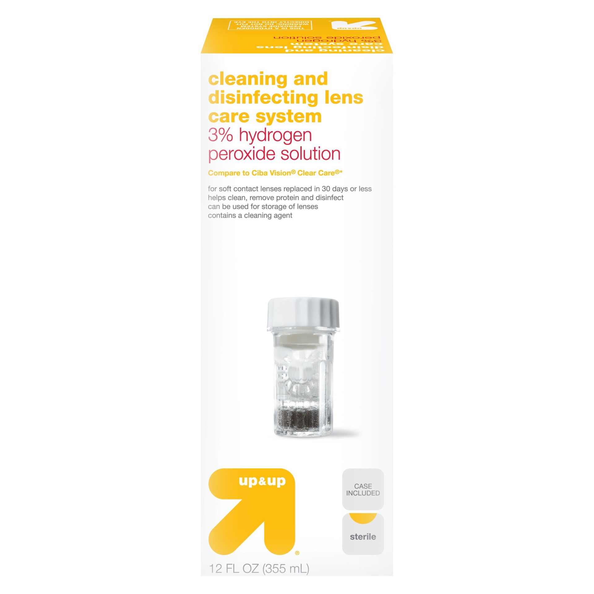 slide 1 of 6, Peroxide Contact Solution - 12oz - up & up, 12 oz