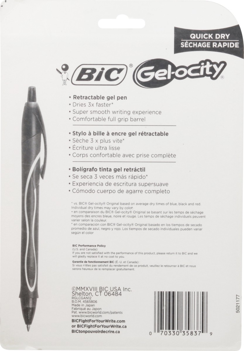 slide 5 of 9, BIC Gel-ocity Medium 0.7 mm Gel Pen 12 12 ea, 12 ct