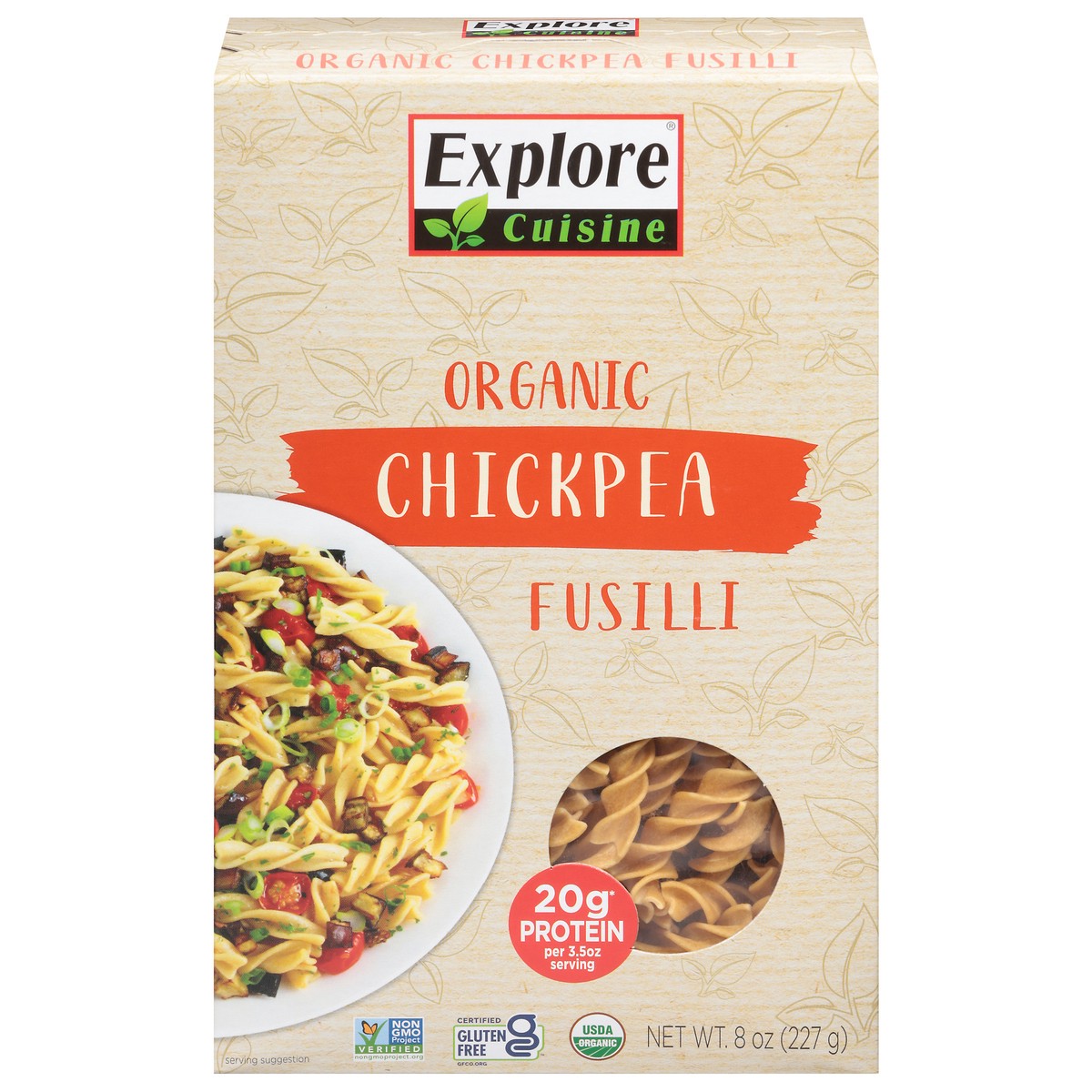 slide 1 of 9, Explore Cuisine Organic Chickpea Fusilli 8 oz, 1 ct