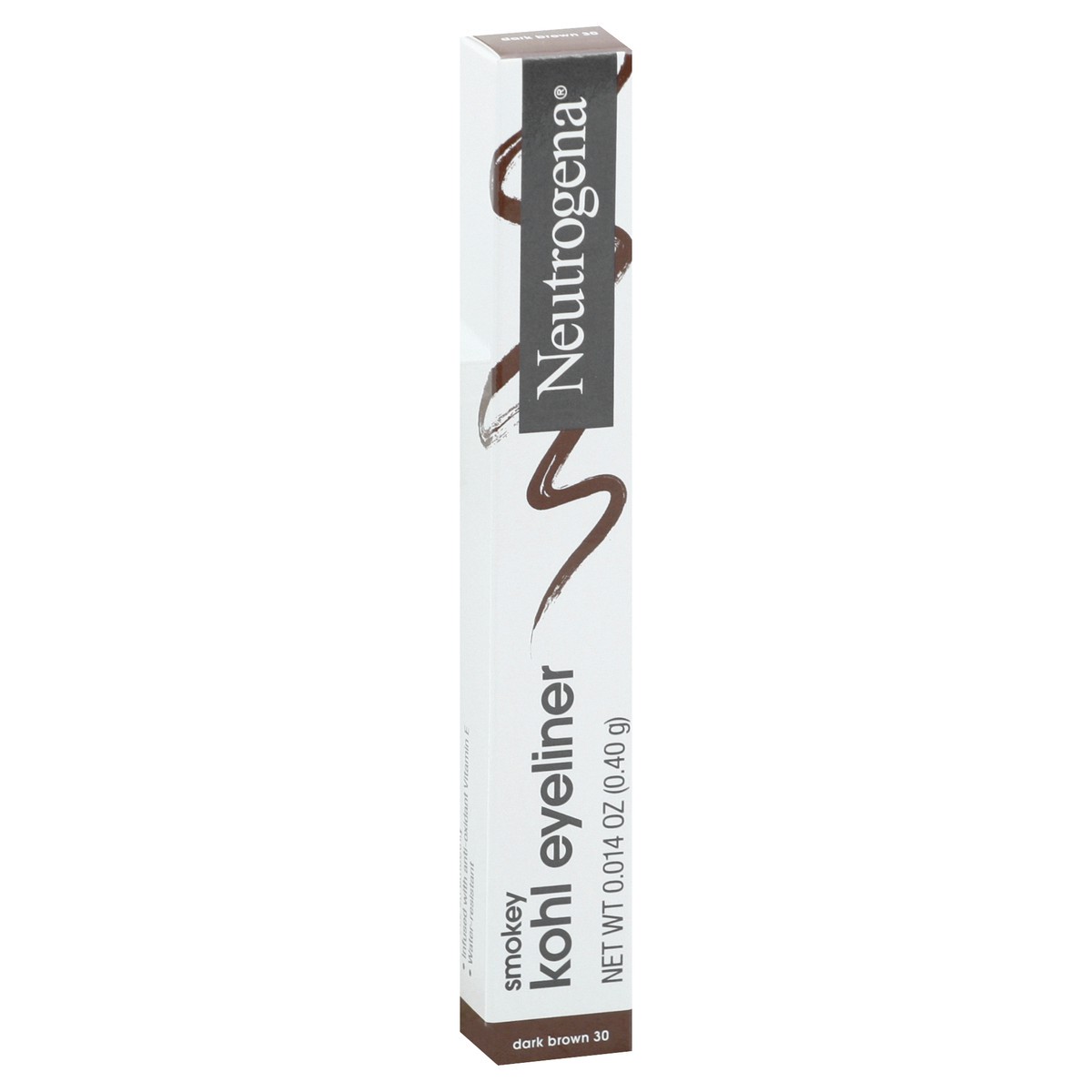 slide 5 of 9, Neutrogena Smokey Kohl Eyeliner with Antioxidant Vitamin E, Water- & Smudge-Resistant & Smooth-Gliding Eyeliner Makeup, Dark Brown, 0.014 oz, 0.01 oz