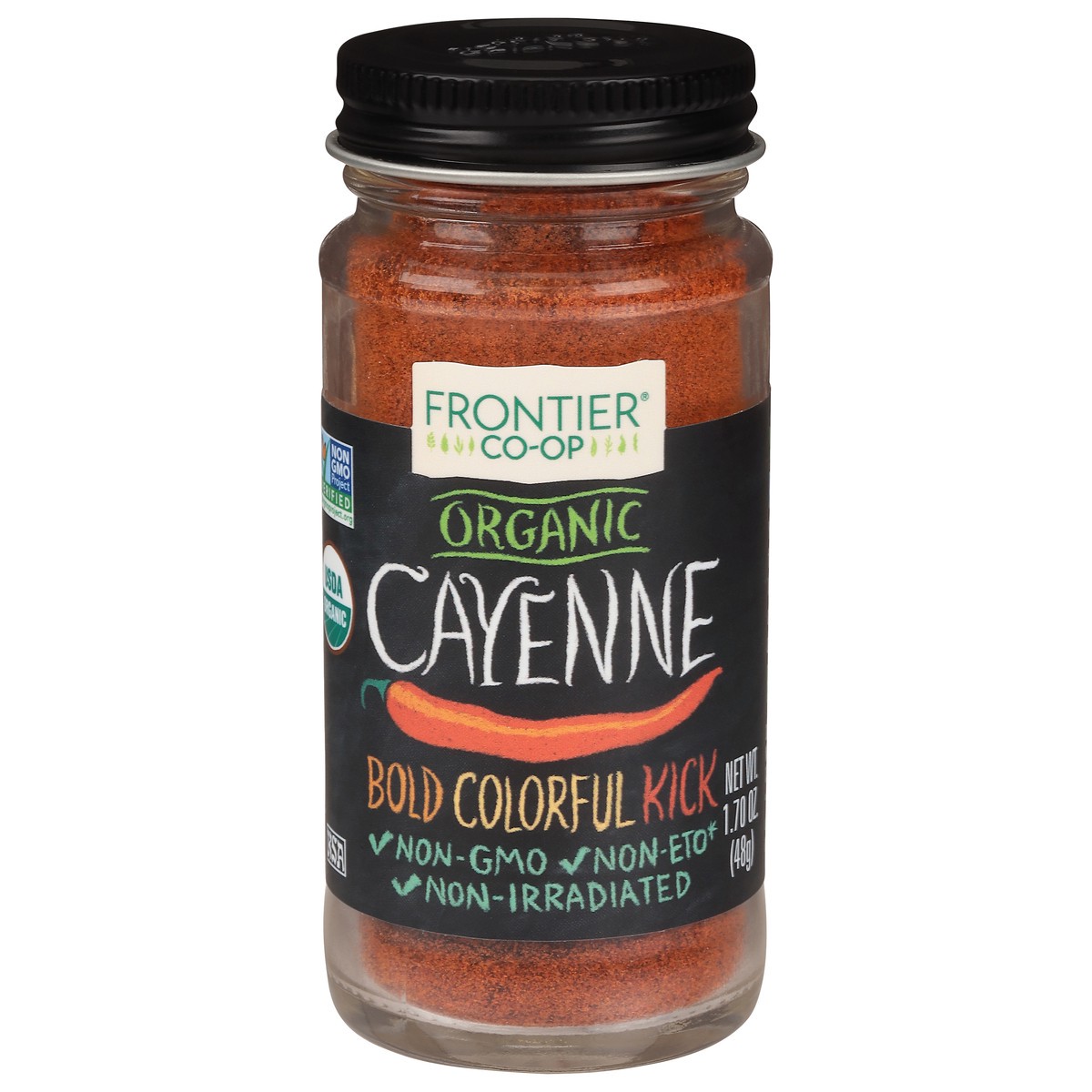 slide 3 of 11, Frontier Cayenne Pepper 30Hu Org, 1.76 oz