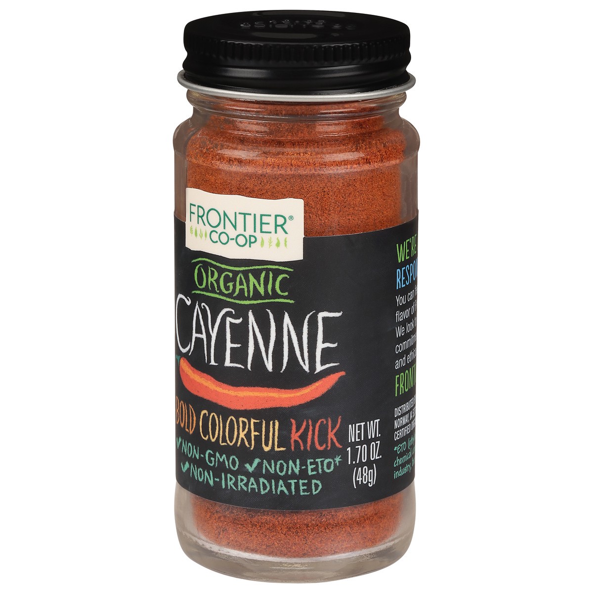 slide 4 of 11, Frontier Cayenne Pepper 30Hu Org, 1.76 oz