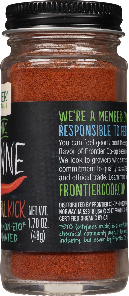 slide 6 of 11, Frontier Cayenne Pepper 30Hu Org, 1.76 oz