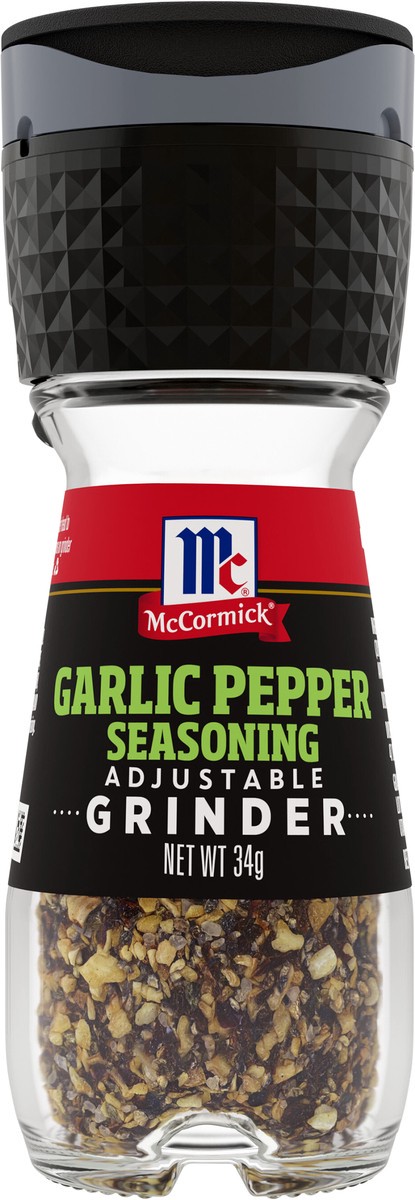 slide 2 of 9, McCormick Garlic Pepper Seasoning Grinder, 1.23 oz, 1.23 oz