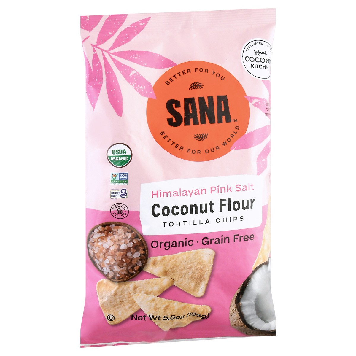 slide 2 of 11, Sana Himalayan Pink Salt Coconut Flour Tortilla Chips 5.5 oz Bag, 5.5 oz