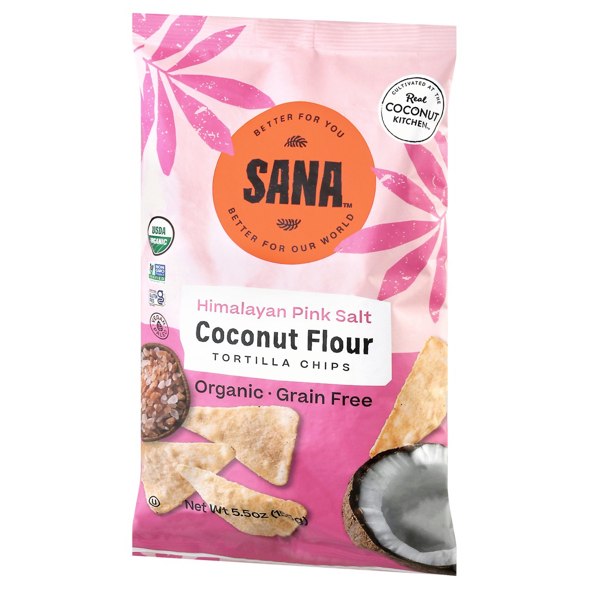 slide 7 of 11, Sana Himalayan Pink Salt Coconut Flour Tortilla Chips 5.5 oz Bag, 5.5 oz