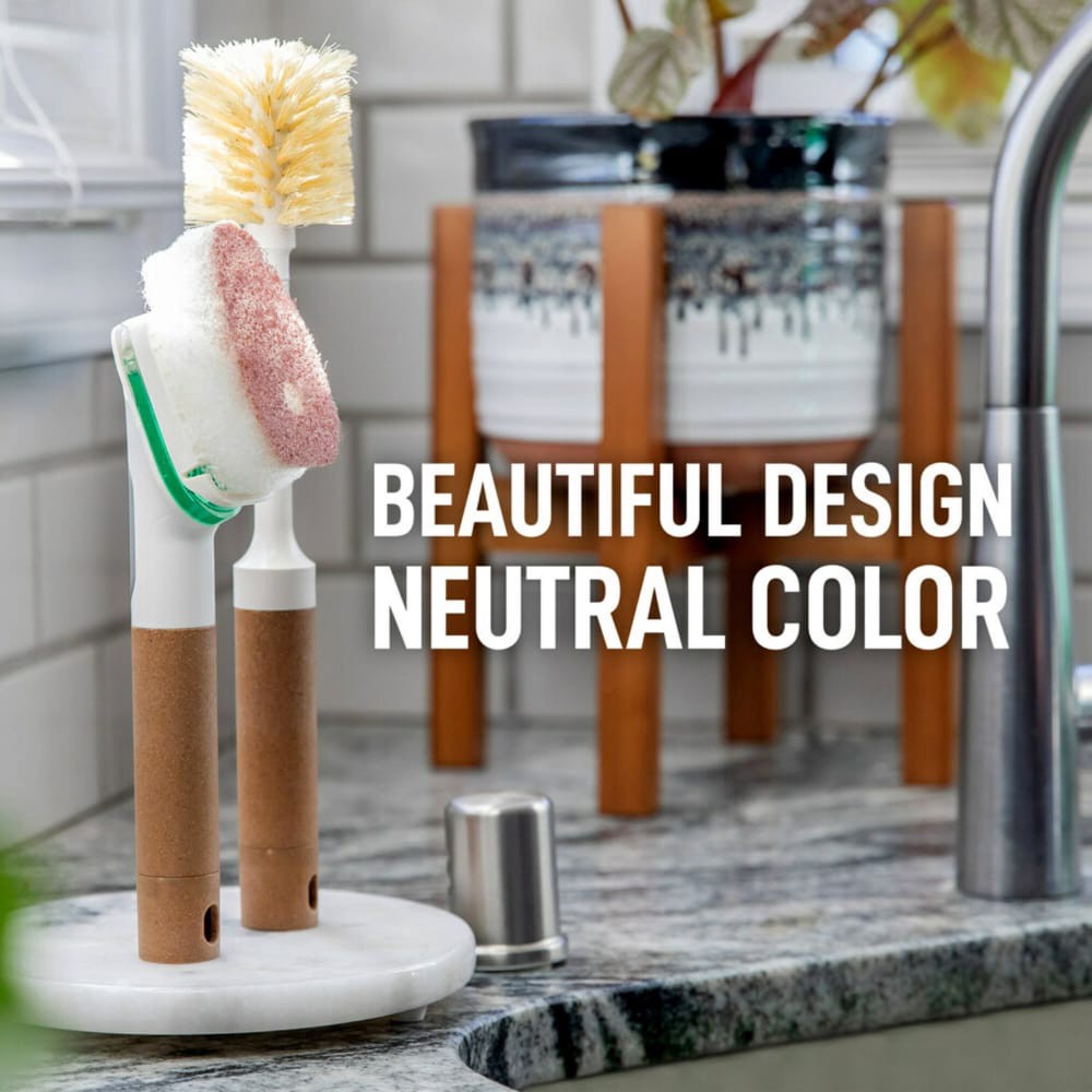 slide 3 of 6, Scotch-Brite Greener Clean Bottle & Straw Brush Set with Replaceable Brush Head 1 ea, 1 ct