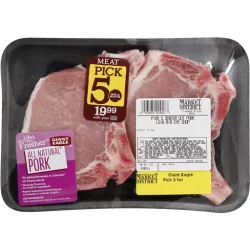 Giant Eagle Pork Loin Ribeye Chop, Center Cut, Bone In, Pick 5