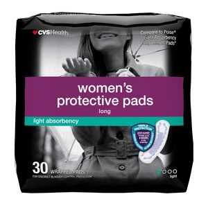 slide 1 of 1, Cvs Health Women's Protective Pads, Light Absorbency, Long, 30 Ct, 30 ct