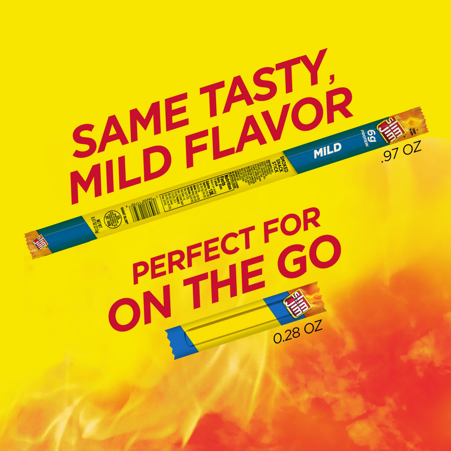 slide 4 of 5, Slim Jim Smoked Mild Snack Stick 3 ea, 3 ct