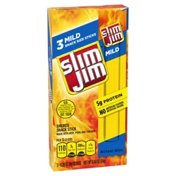 Slim Jim Smoked Mild Snack Stick 3 ea