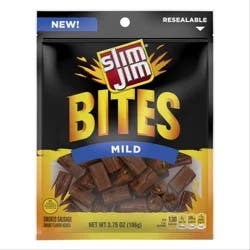 Slim Jim Bites, Mild Bite-Sized Smoked Sausage Snacks, 3.75 oz.