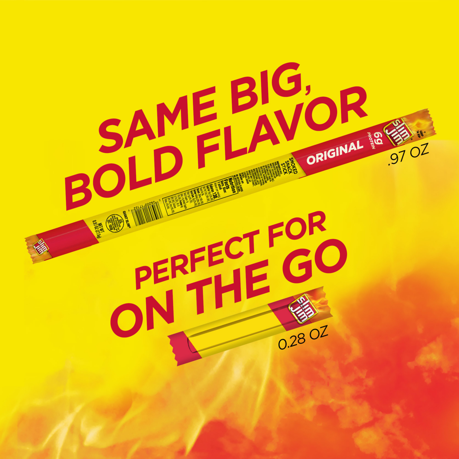 slide 4 of 5, Slim Jim Smoked Original Snack Stick Snack Size 3 - 0.28 oz Sticks, 3 ct