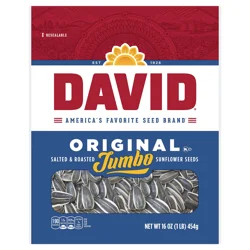 DAVID Jumbo Sunflower Seeds, Original Flavor, 16 oz.
