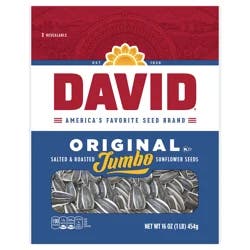 DAVID Jumbo Sunflower Seeds, Original Flavor, 16 oz.
