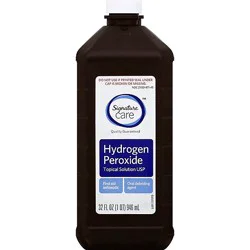 Signature Select/care Hydrogen Peroxide Topical Solution Usp First Aid Antiseptic - 32 Fl. Oz.