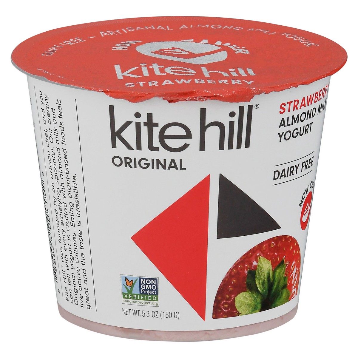 slide 8 of 9, Kite Hill Strawberry Artisan Almond Milk Yogurt, 5.3 oz