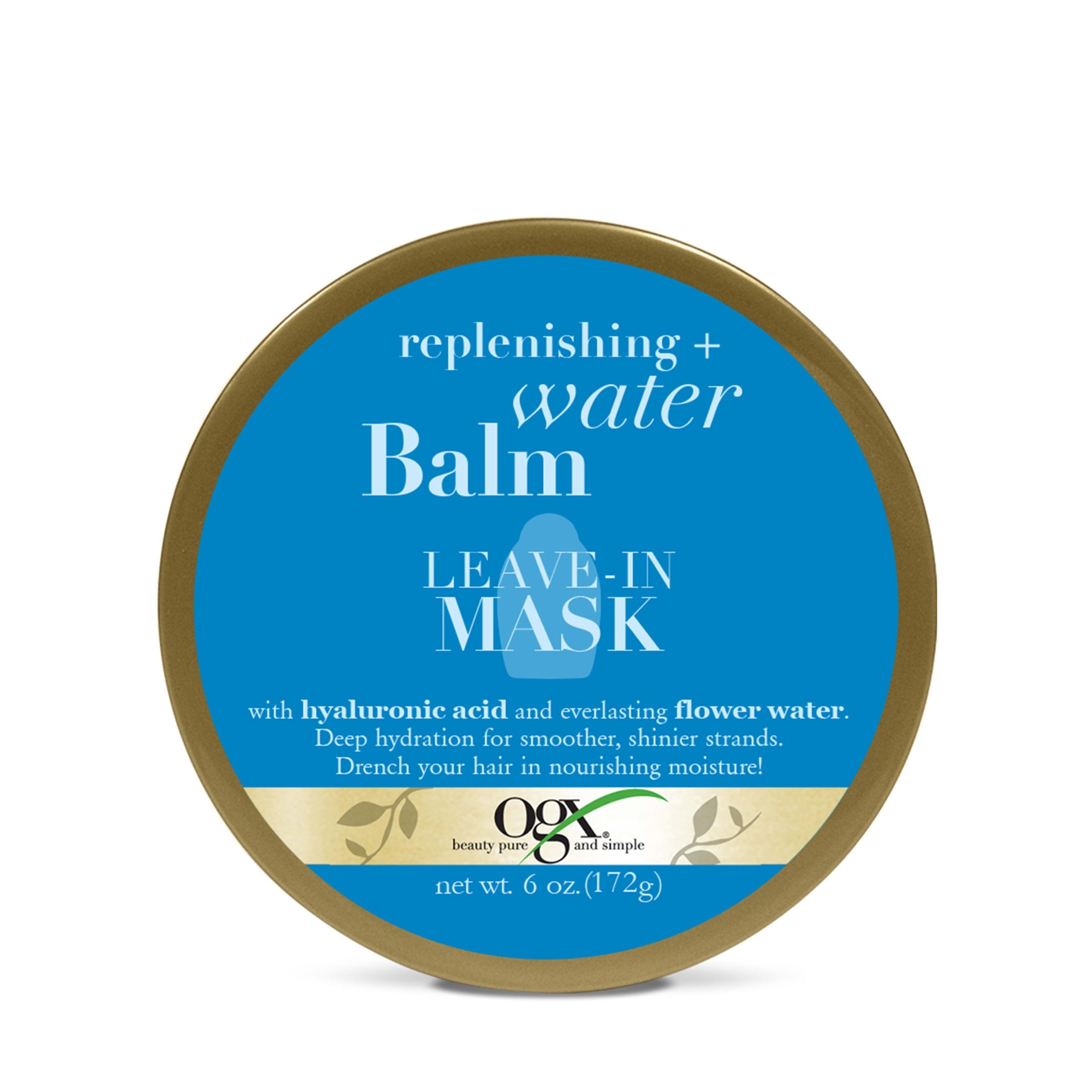 slide 2 of 5, OGX Replenishing + Water Balm Leave-In Mask, 6 Oz, 6 oz