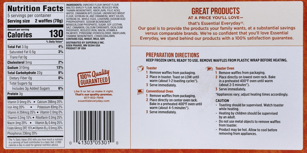 slide 6 of 6, Ee Waffle Cinnamon, 10 ct