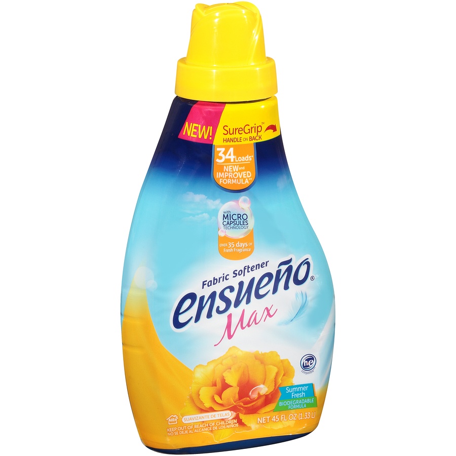 slide 2 of 6, Ensueno Max Summer Fresh Fabric Softener, 45 oz