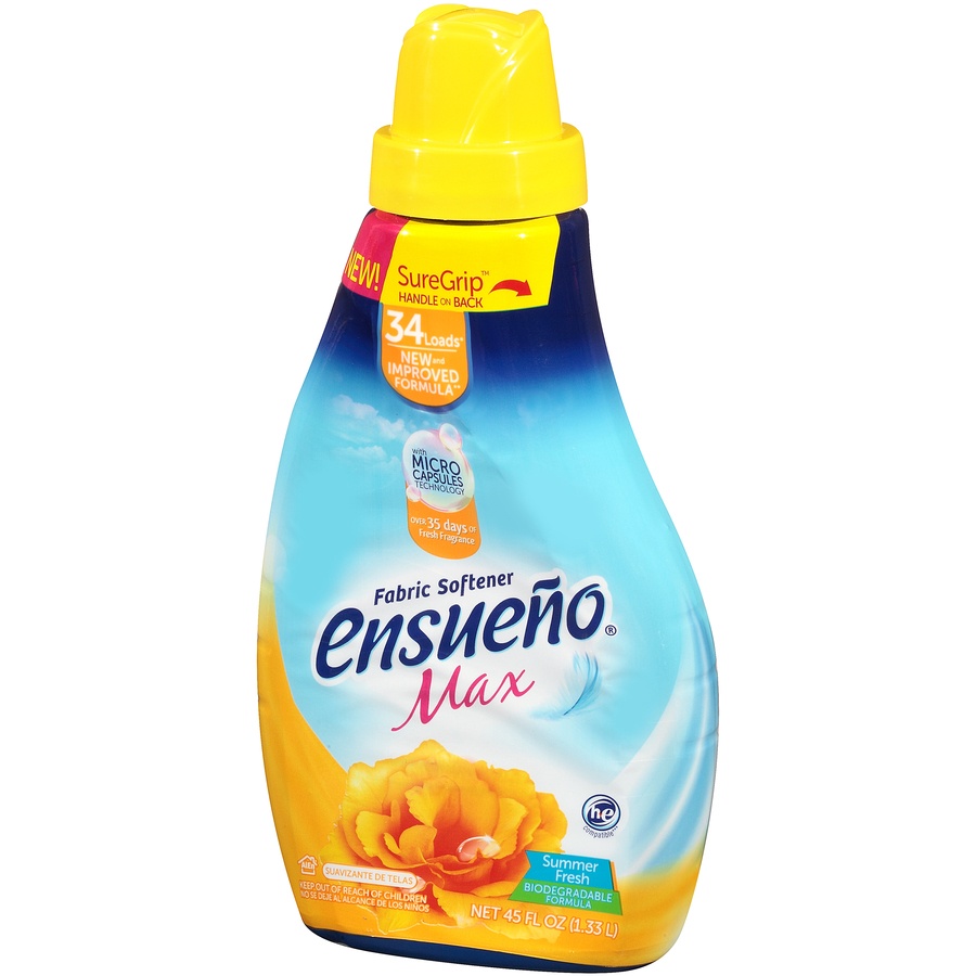 slide 3 of 6, Ensueno Max Summer Fresh Fabric Softener, 45 oz