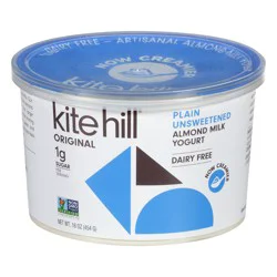 Kite Hill Original Dairy Free Plain Unsweetened Almond Milk Yogurt 16 oz