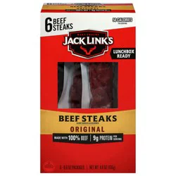 Jack Link's Original Beef Steaks 6 - 0.8 oz Packages