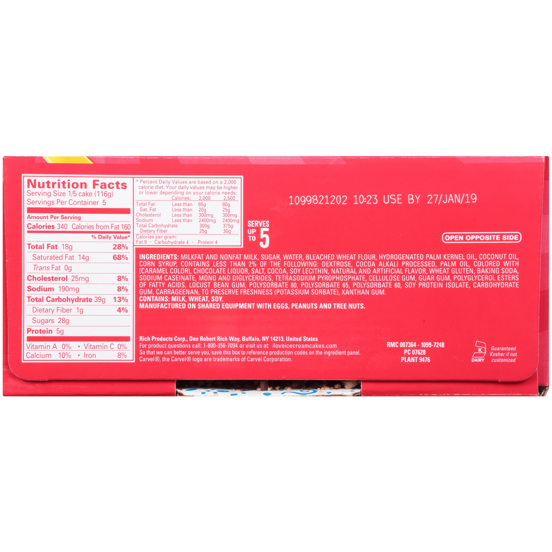 Carvel Lil' Love Chocolate Ice Cream Crunchie Cake 25 fl oz Shipt