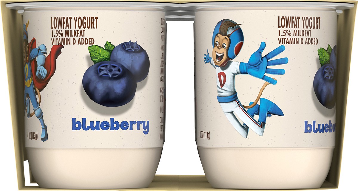 slide 3 of 13, Super Danimals Lowfat Blueberry Yogurt 6 ea, 6 ct