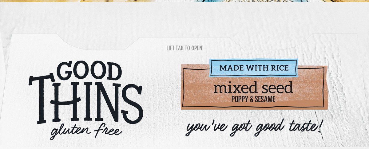 slide 3 of 13, GOOD THiNS Mixed Seed Rice Snacks Gluten Free Crackers, Snack Crackers, 3.5 oz, 3.5 oz