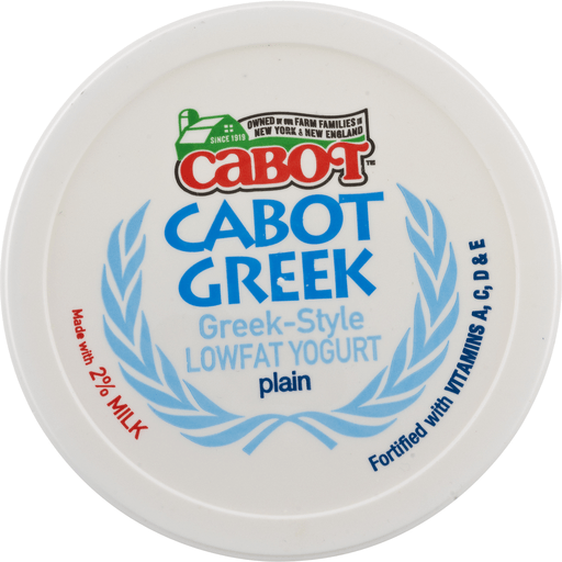 slide 8 of 8, Cabot Lowfat Plain Greek Yogurt, 2 lb