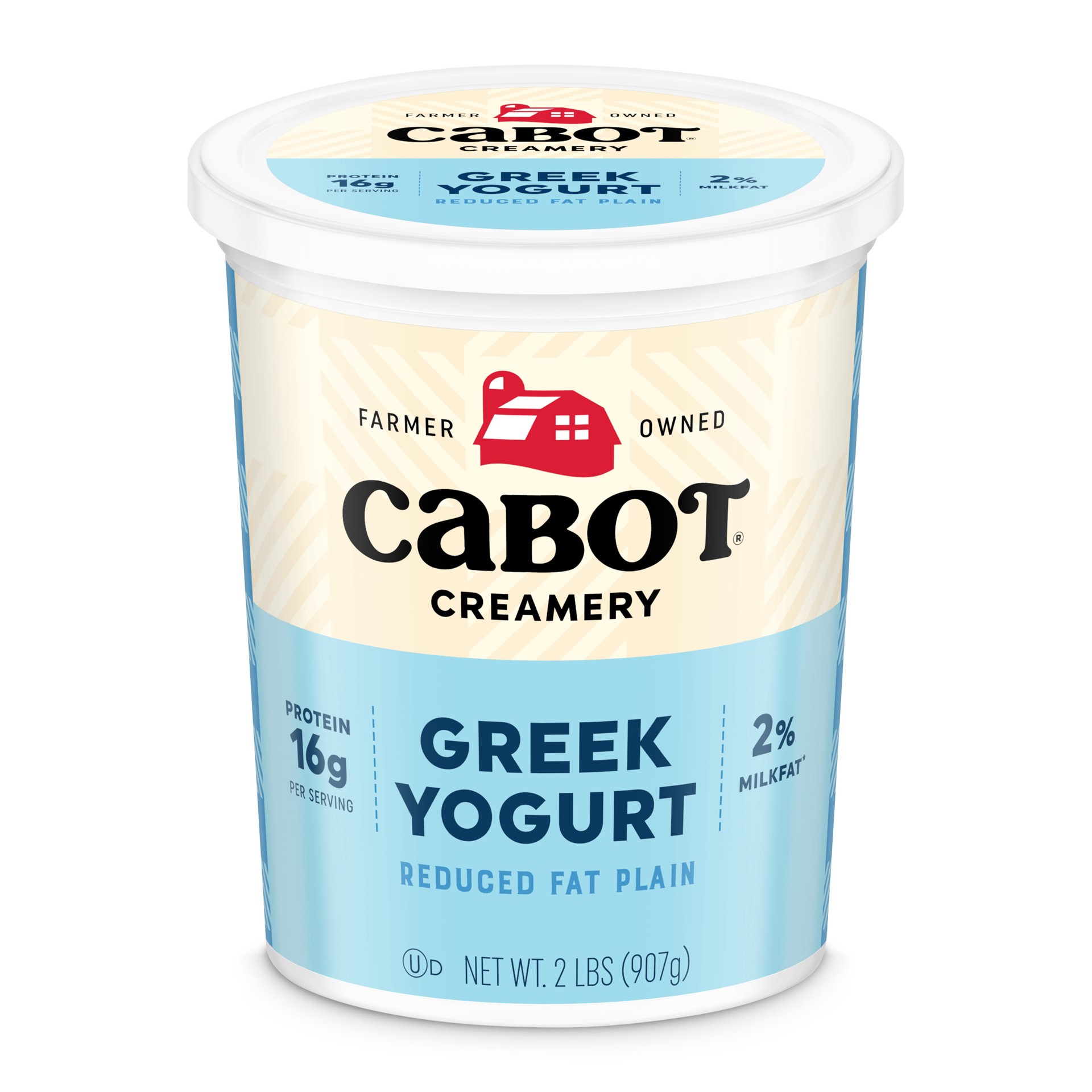 slide 1 of 2, Cabot Creamery Lowfat Plain Greek Yogurt 2 lb (Refridgerated Tub), 2 lb