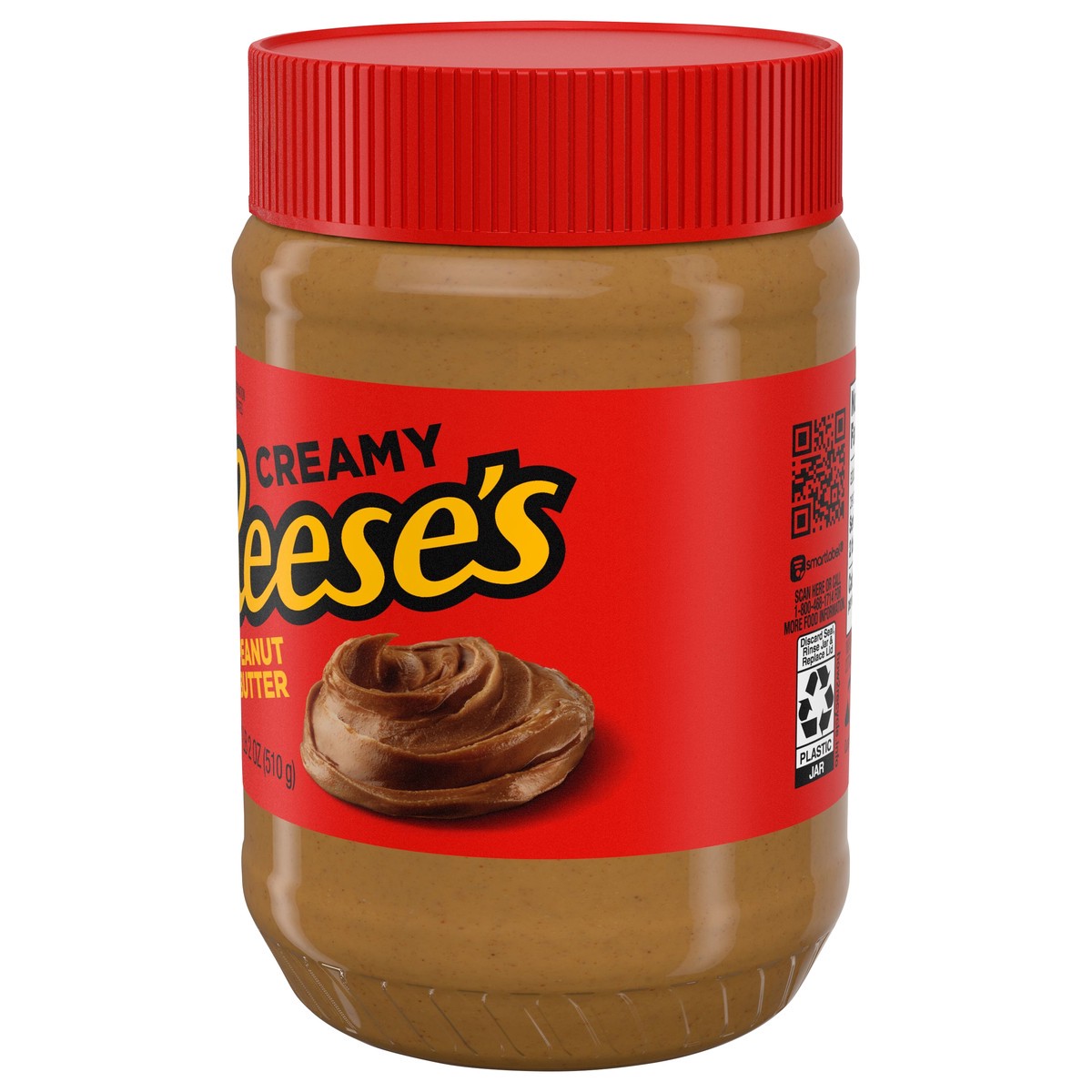 slide 3 of 8, Reese's Creamy Peanut Butter Spread Jar, 18 oz, 18 oz