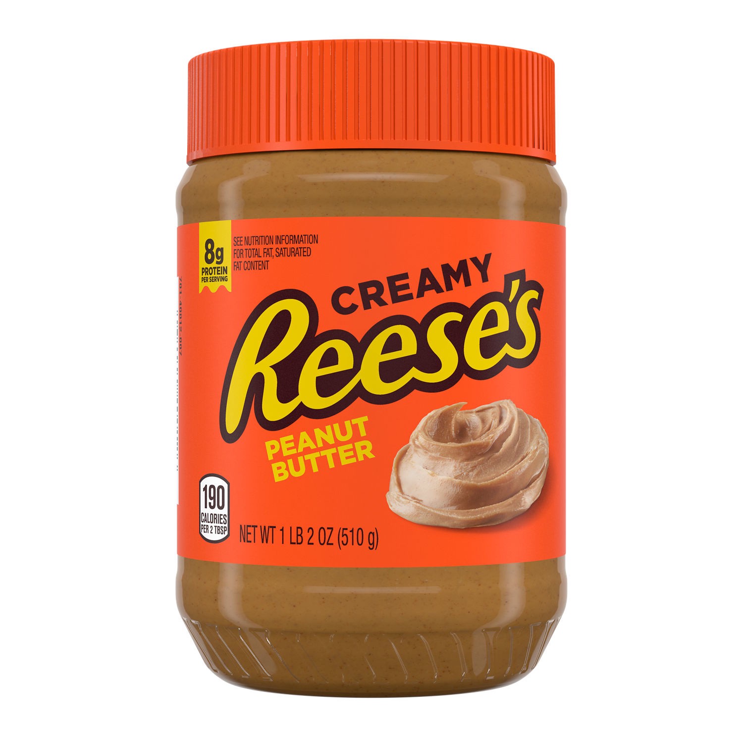 slide 1 of 8, Reese's Creamy Peanut Butter Spread Jar, 18 oz, 18 oz